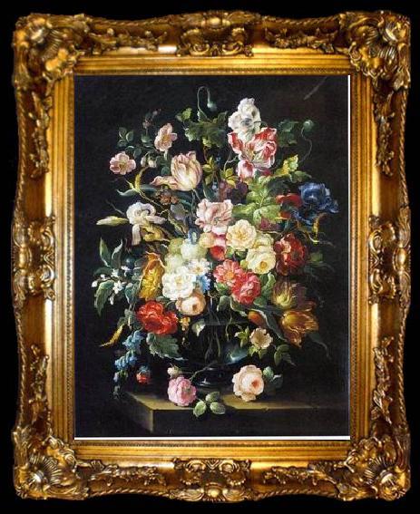 framed  unknow artist Floral, beautiful classical still life of flowers 010, ta009-2